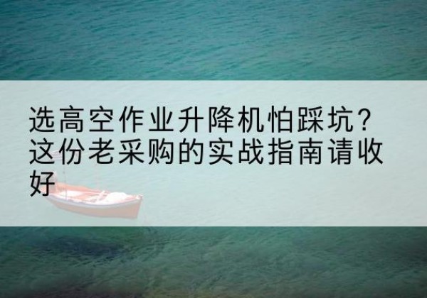 新河高空作业升降机厂家推荐-选高空作业升降机怕踩坑？这份老采购的实战指南请收好